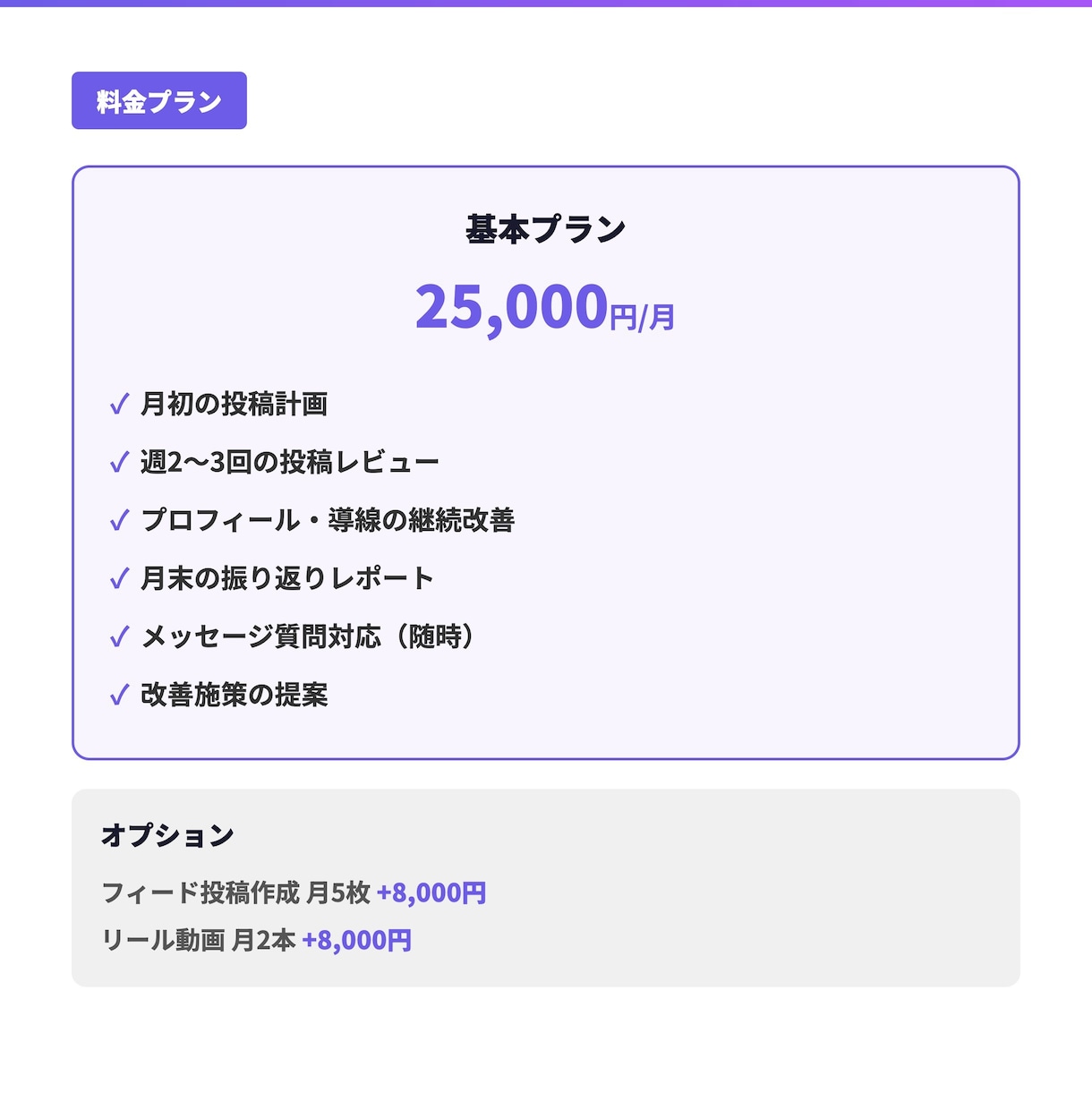 あなたのインスタ運用を月額でコンサルします 投稿の方向性から改善まで伴走します イメージ5