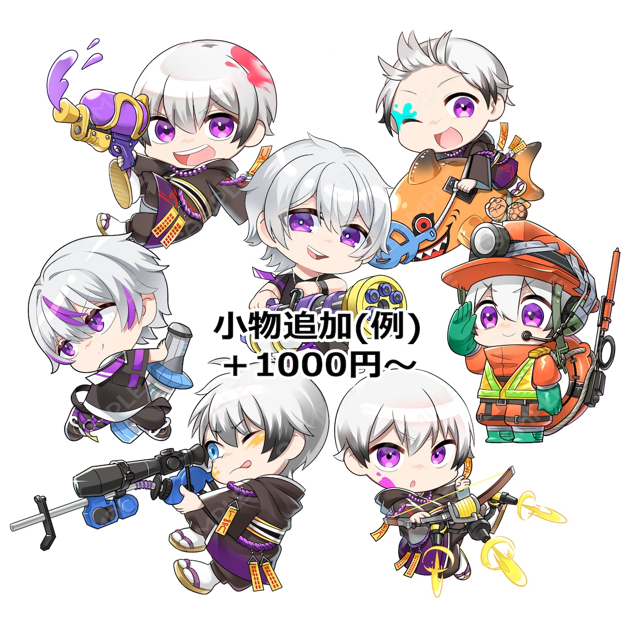 商用利用可！ミニキャラ、スタンプ作成など承ります オリジナル以外も可！自分のキャラをちびキャラになど！ イメージ2