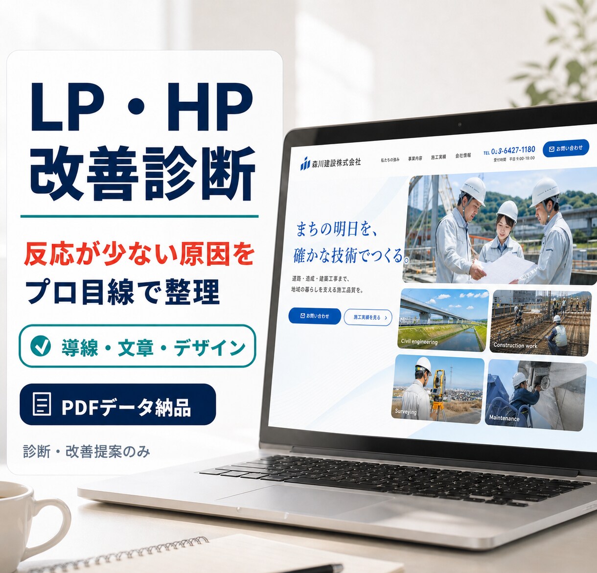 LP・HPの改善点を診断します 導線・文章・デザインをプロ目線でチェック イメージ1