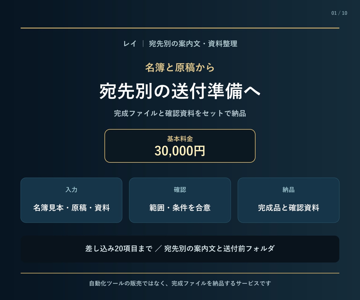 名簿から宛先別の案内文と資料を整えます 送付前に宛名・添付・不足を確認できる形へ イメージ1