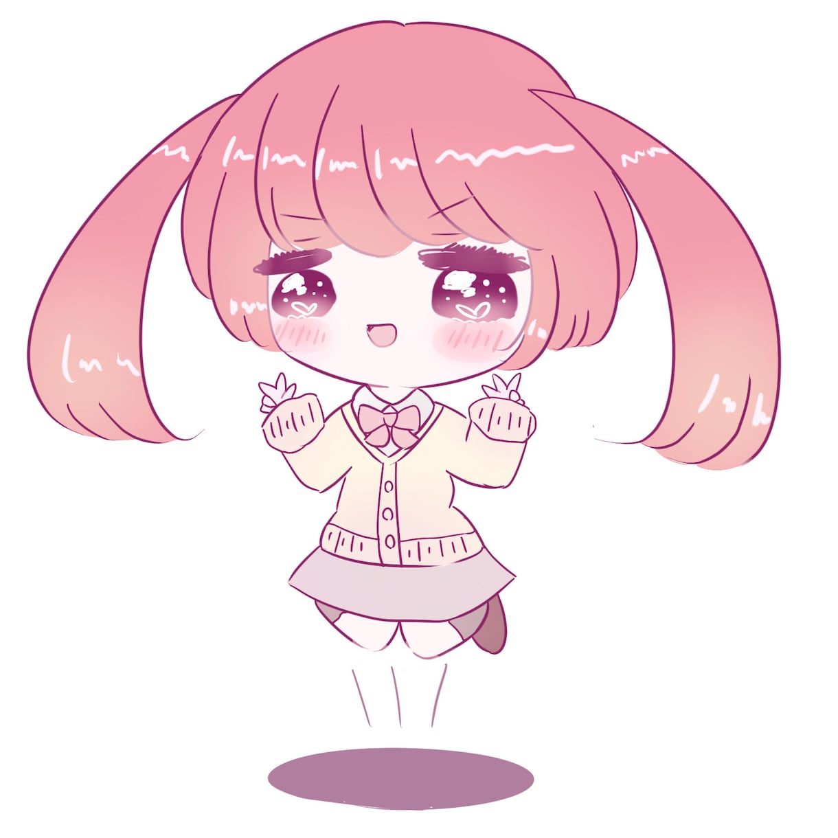 可愛いミニキャラのイラストをお描きします SNS等用の自分だけの可愛いアイコンが欲しい方へ イメージ1