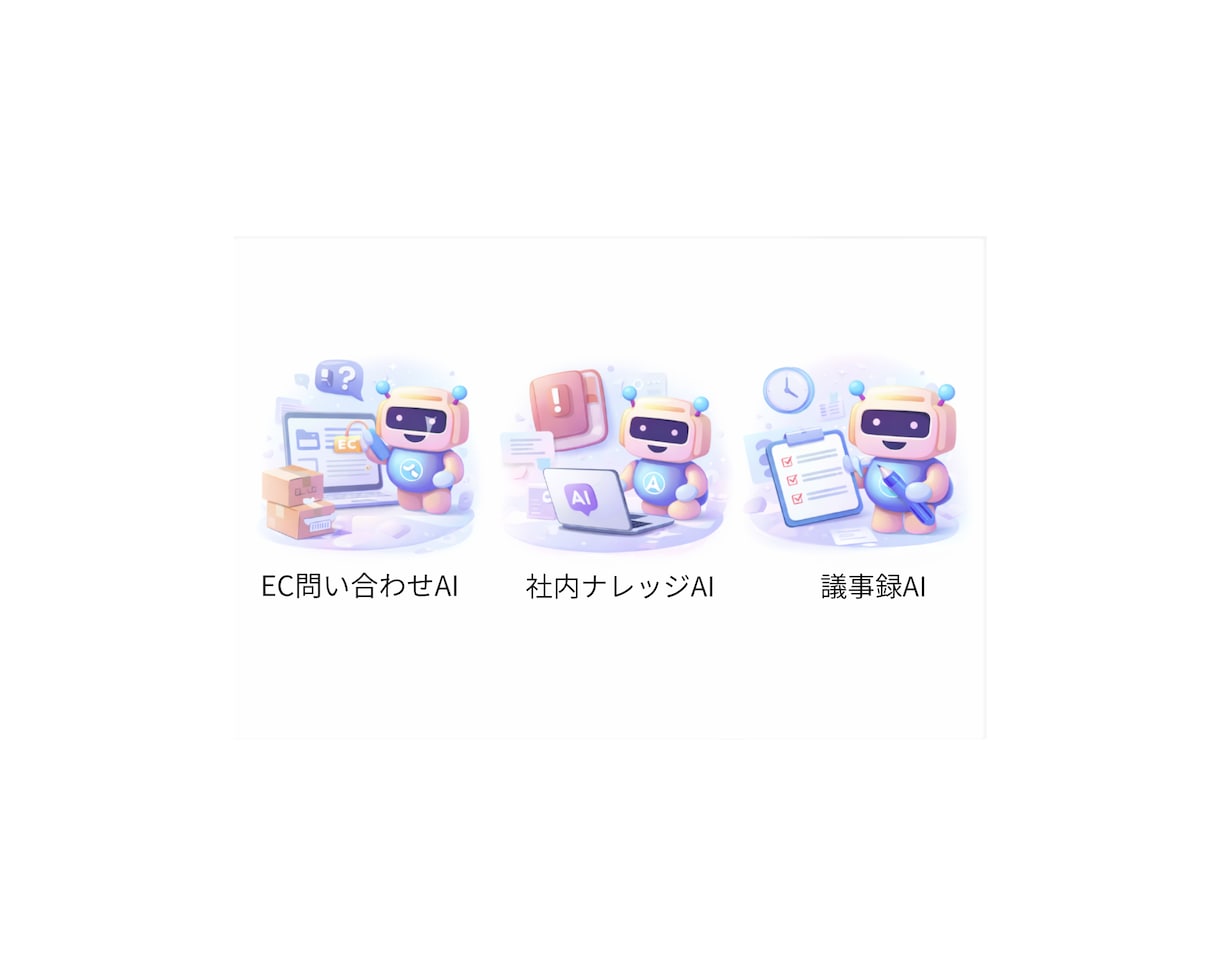 AI業務効率化ツール3点セットを構築します 社内ナレッジAI・問い合わせAI・議事録AIを構築します イメージ4
