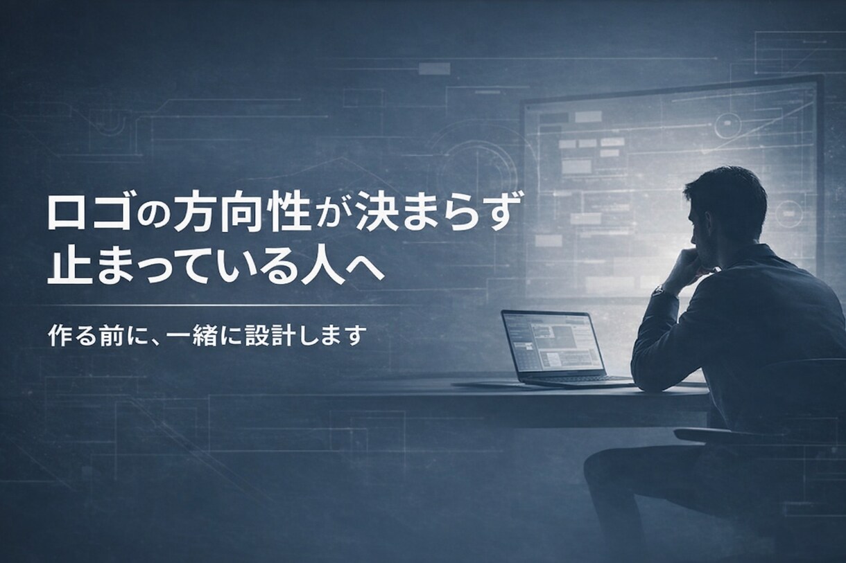 ロゴの方向性が決まらない方へ設計からサポートします 何を作るか迷っている段階から大丈夫です イメージ1