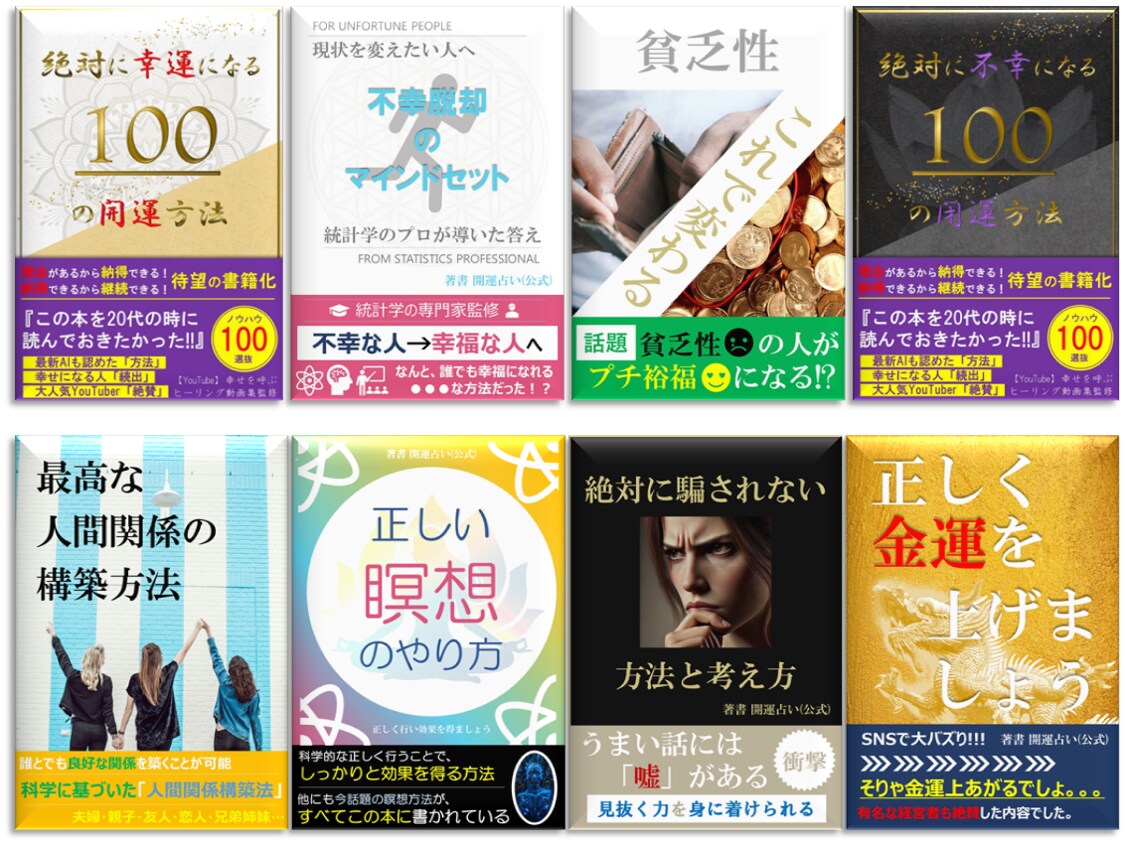 大好評！！幸福の経典本(全８冊)お渡しいたします ※本当に効果が出やすい為、”幸せになりたい人”限定です。 イメージ1