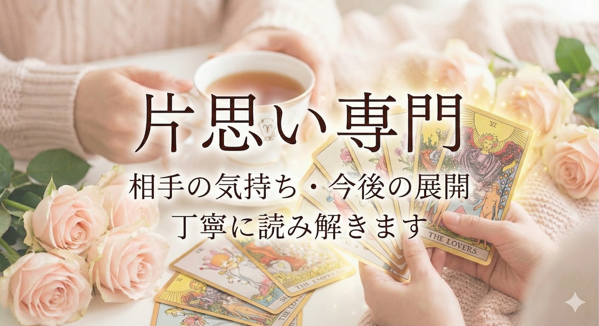 片思いの不安、相手の気持ちを丁寧に読み解きます 一人で抱えている恋の悩み、言葉でそっと整理します イメージ1
