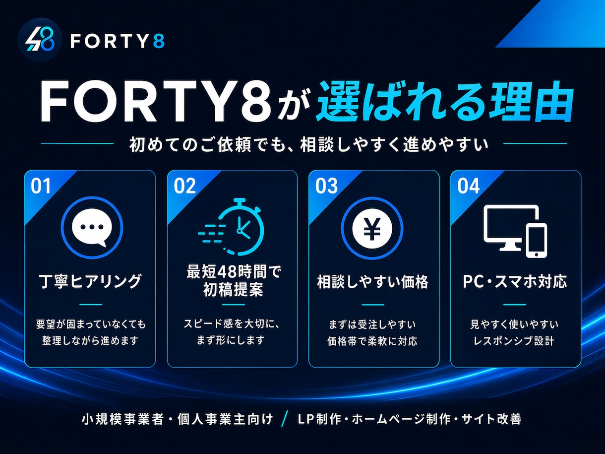 ４－５月特別価格！ホームページ/LPを制作します ★最速48時間/ヒアリング重視/構成3案ご提案！ イメージ2