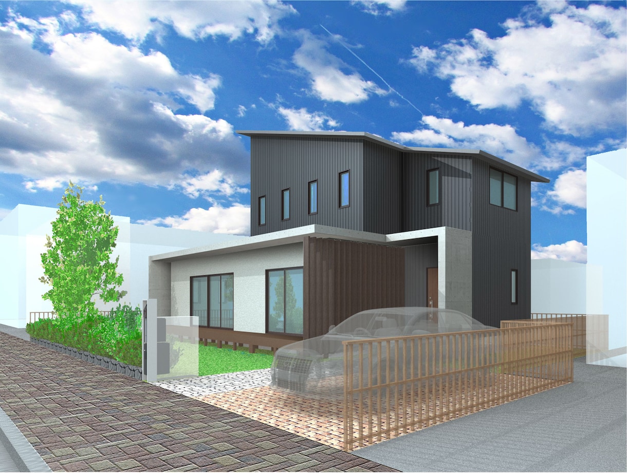 建物外観パース作成致します 建築プレゼンや物件説明に使用するパースを作成致します イメージ4