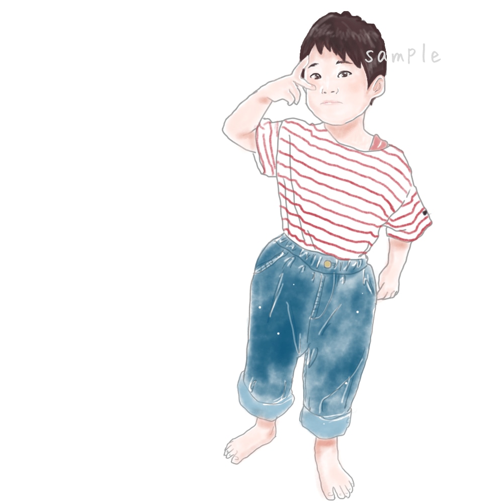 お写真を元に柔らかい色彩でイラストを作成いたします 思い出の大切なお写真をほんわかしたイラストに残しませんか❁︎ イメージ2
