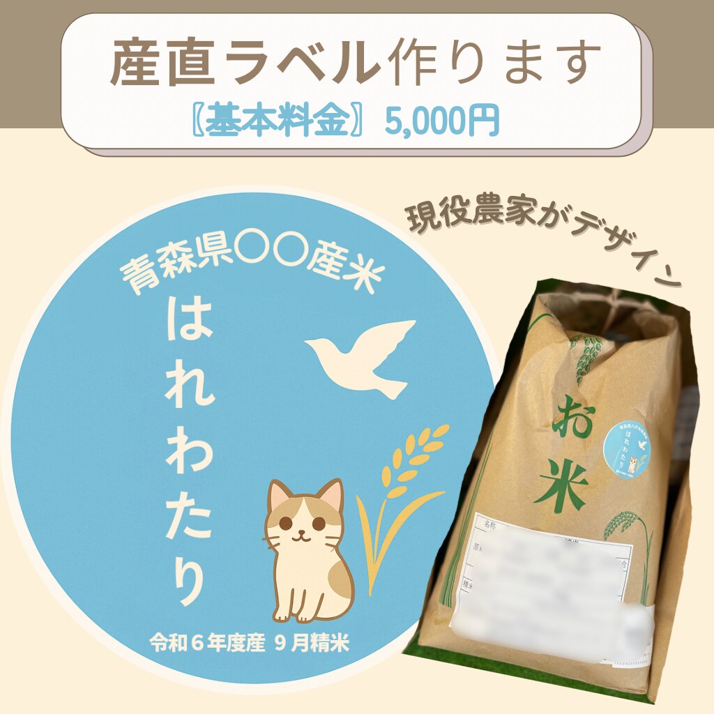 ラベル作ります 現役農家が、魅力伝わるラベルを作成します イメージ1