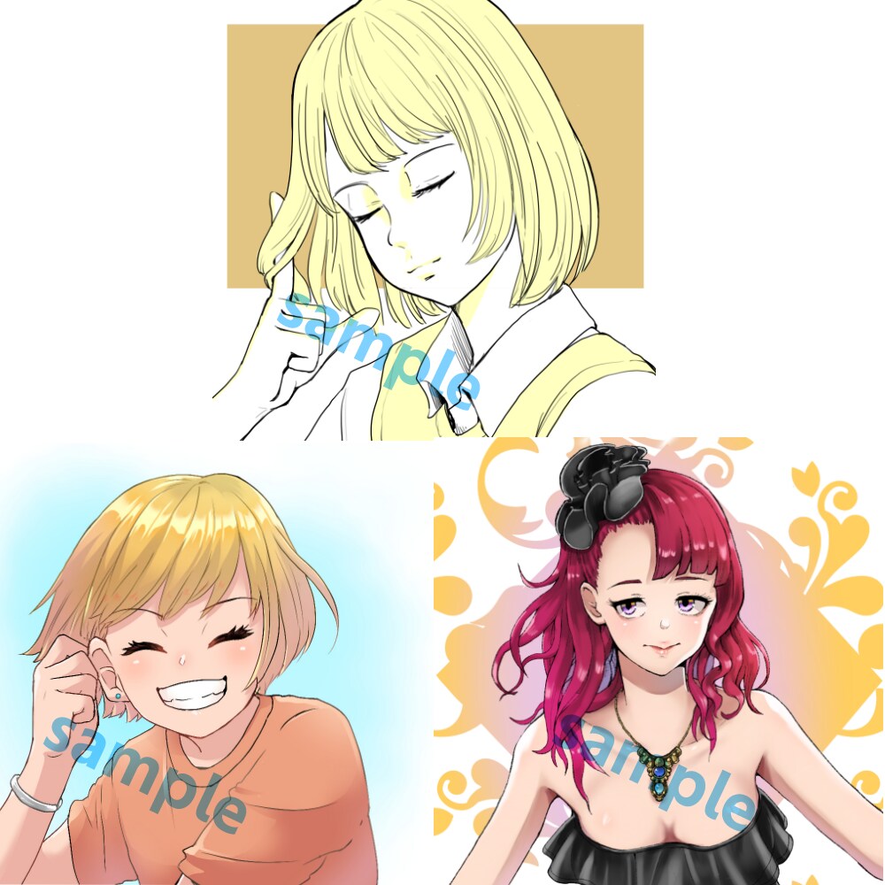 シンプルなのに記憶に残りやすい作品を描きます SNS、プログ等で使う方向けのアイコンです イメージ7