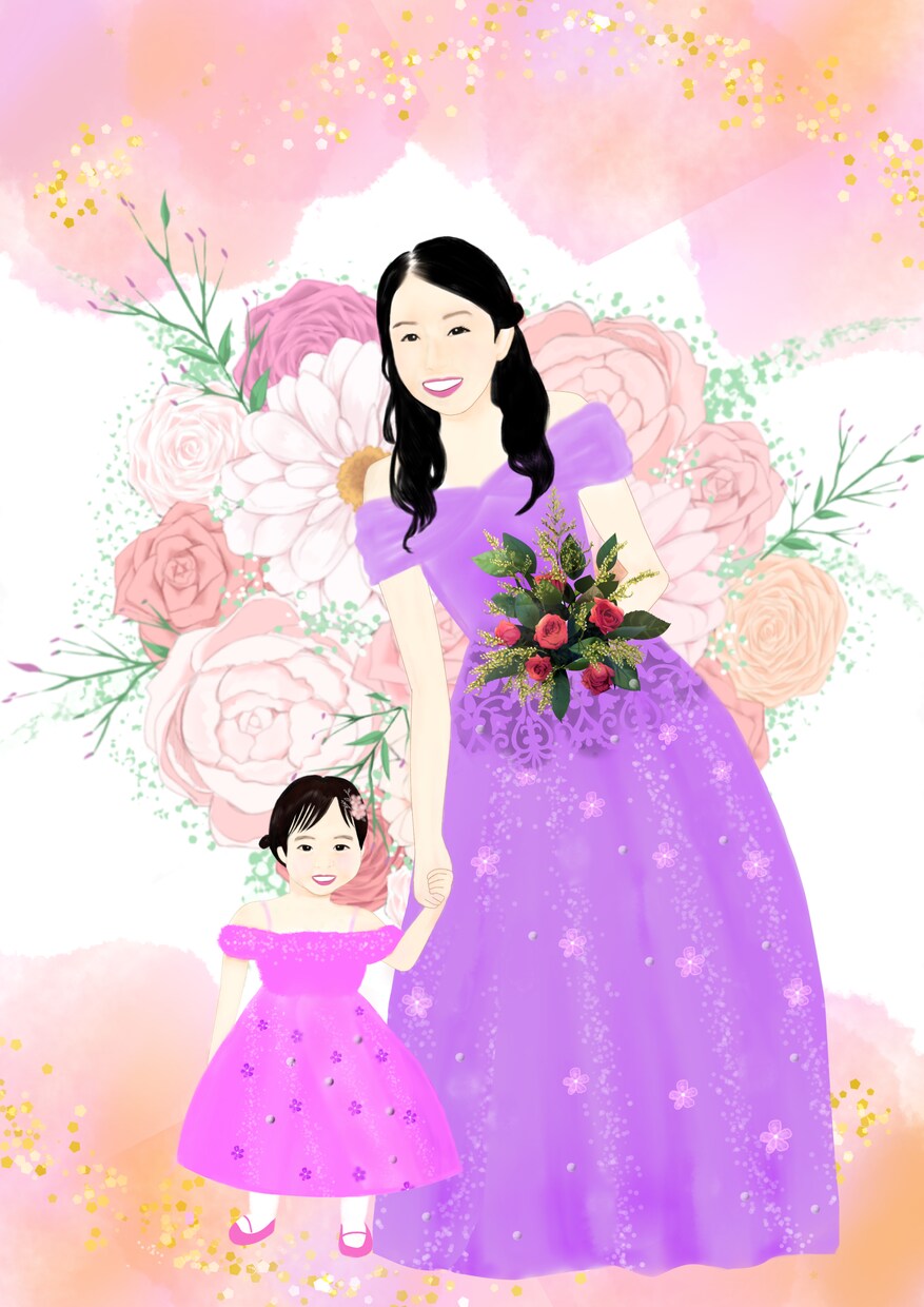 子供の誕生日におすすめ。プリンセス似顔絵描きます 憧れのプリンセスに早変わり。子供の誕生日プレゼントにおすすめ イメージ3