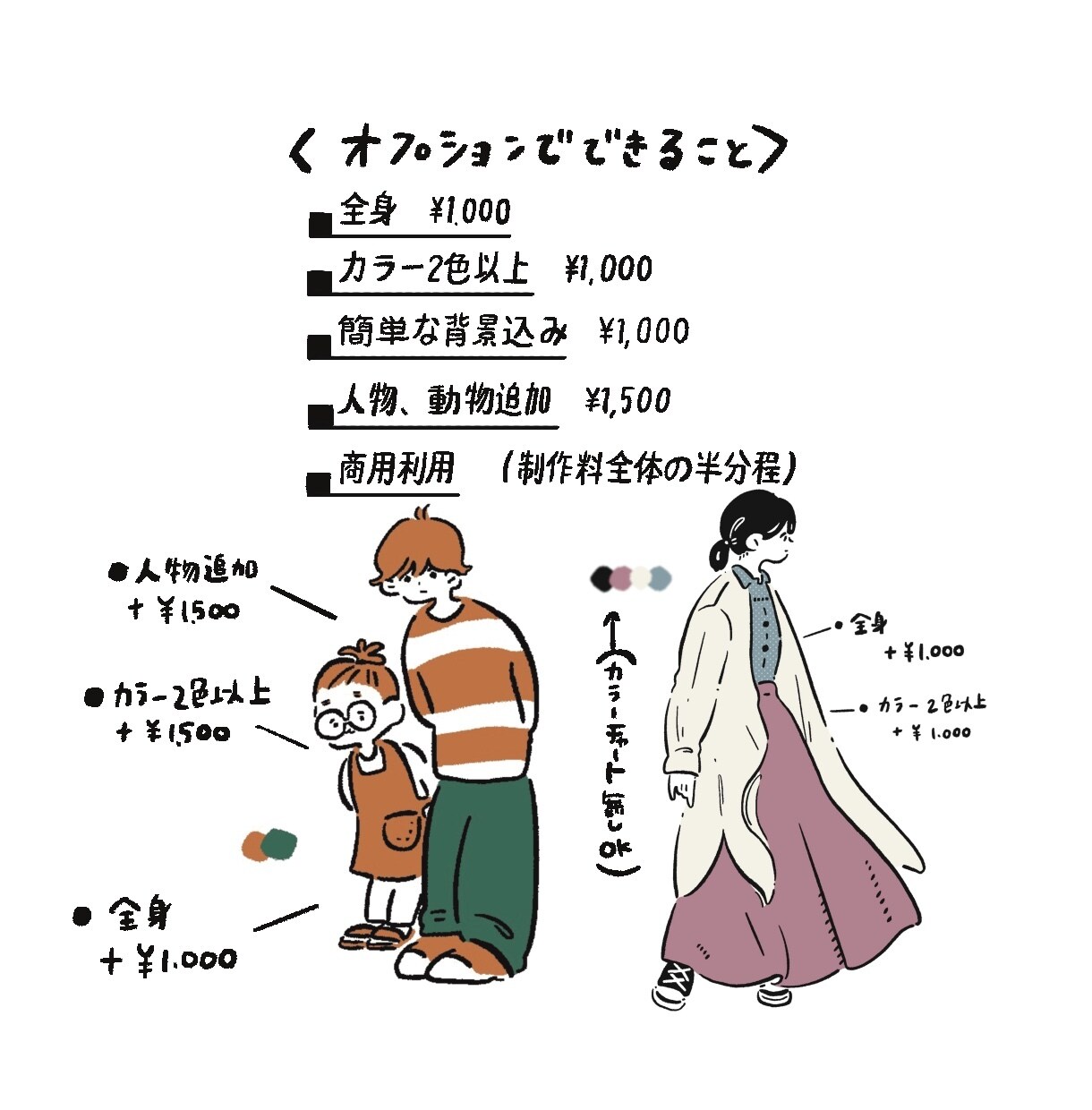 シンプルだけど、どこか目を惹くイラスト承ります 【商用可】用途に沿ったあなただけのオリジナル作品を♩ イメージ3