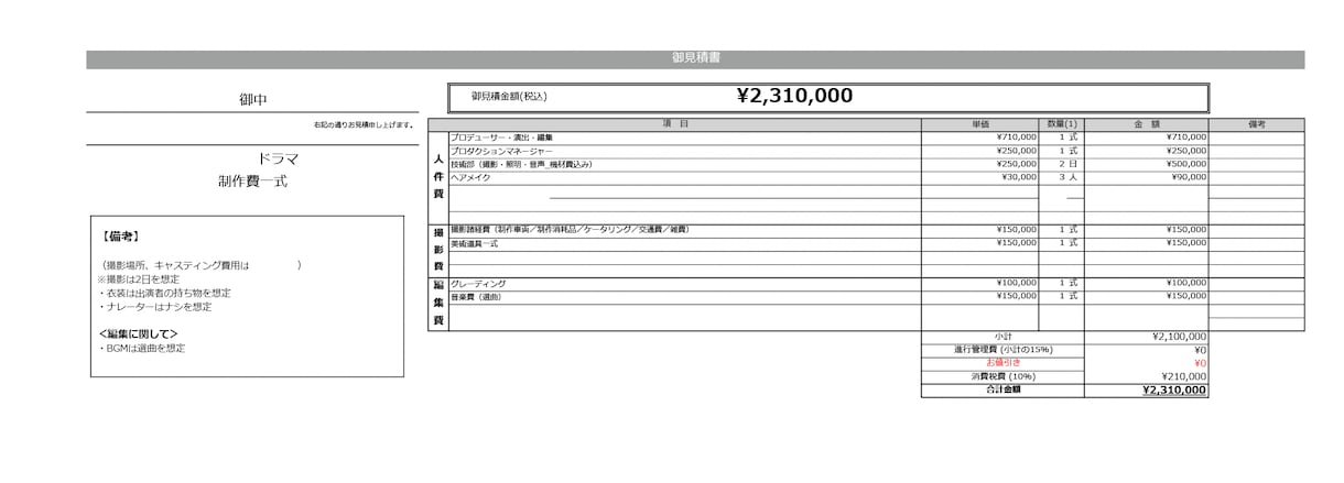 CM、MV、WEBムービーなどの、お見積りをします CMプロデューサー歴10年。あの作品の予算、お教えします! イメージ2