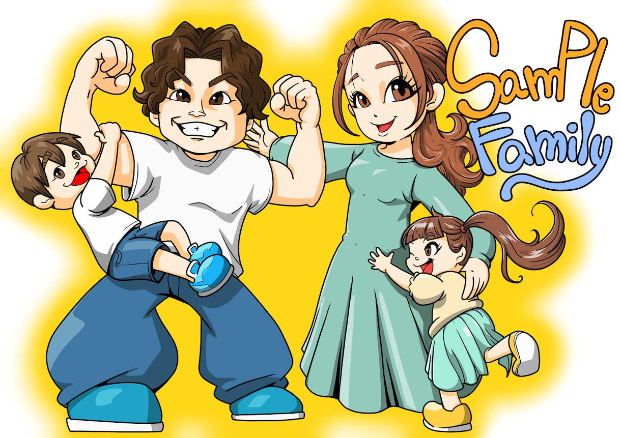 かわいい似顔絵、お描きます 見て楽しい、もらってうれしい、似顔絵をご提供いたします イメージ1