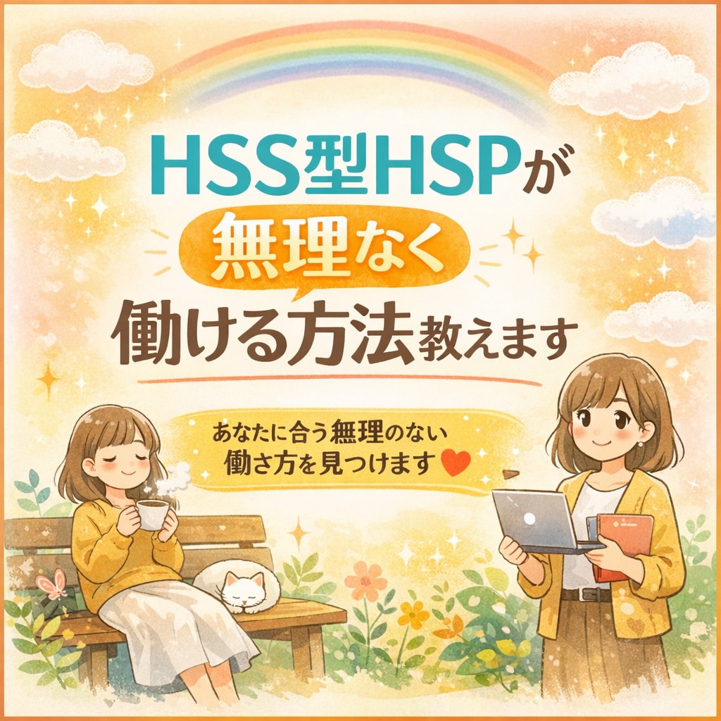 HSS型HSPが無理なく働ける方法教えます 転職を25回以上繰り返してたどり着いた、仕事の悩み解決策！ イメージ1