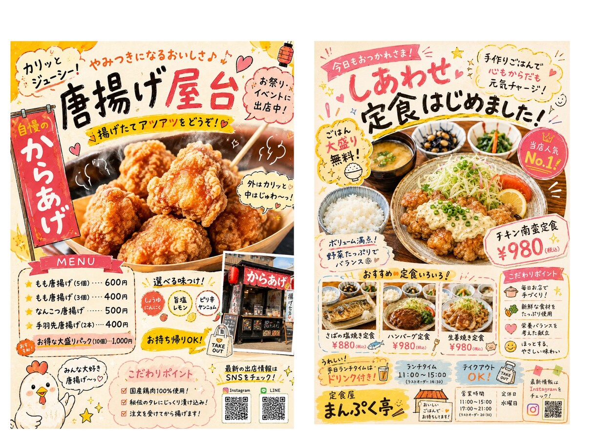 ポップでいい感じの広告画像を制作します 飲食店・美容など、あなたのお店の魅力が伝わるSNS画像を制作 イメージ8