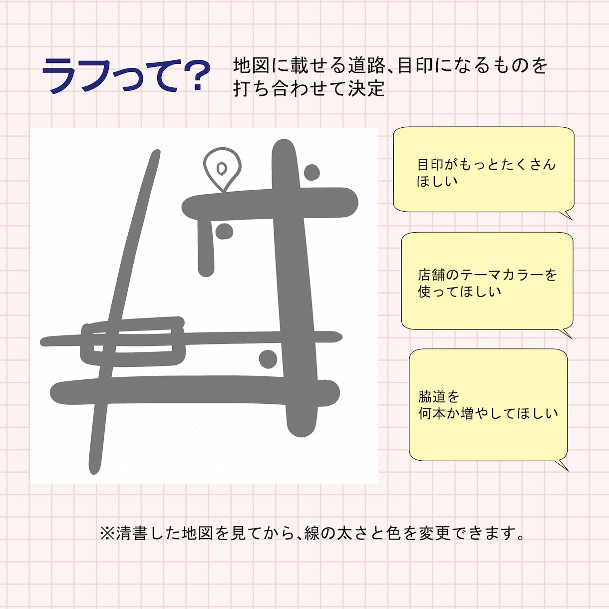 最短２日。経路が見やすい簡易地図を作ります ラフ修正無制限。シンプルなアクセスマップ。イラストアイコンも イメージ4