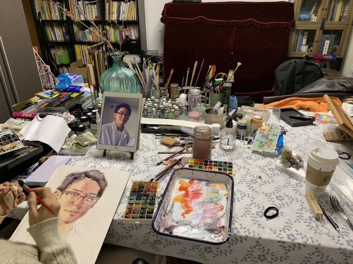 お気に入りのお写真を水彩画風の似顔絵に致します 記念日、プレゼント、自分へのご褒美に似顔絵はいかがですか？ イメージ5