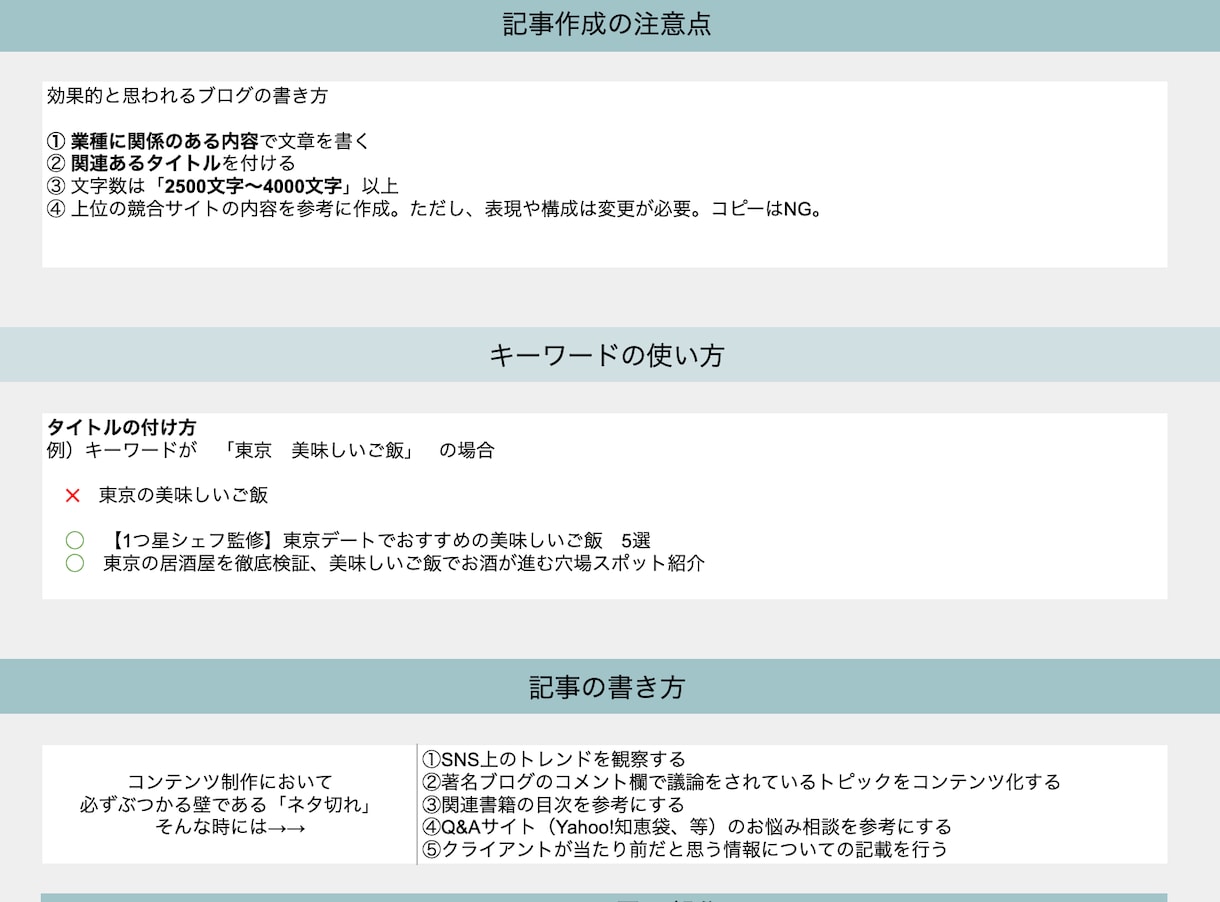 SEOの観点から記事の改善レポートを作成します コンテンツマーケティングで重要な記事をプロが添削！ イメージ1