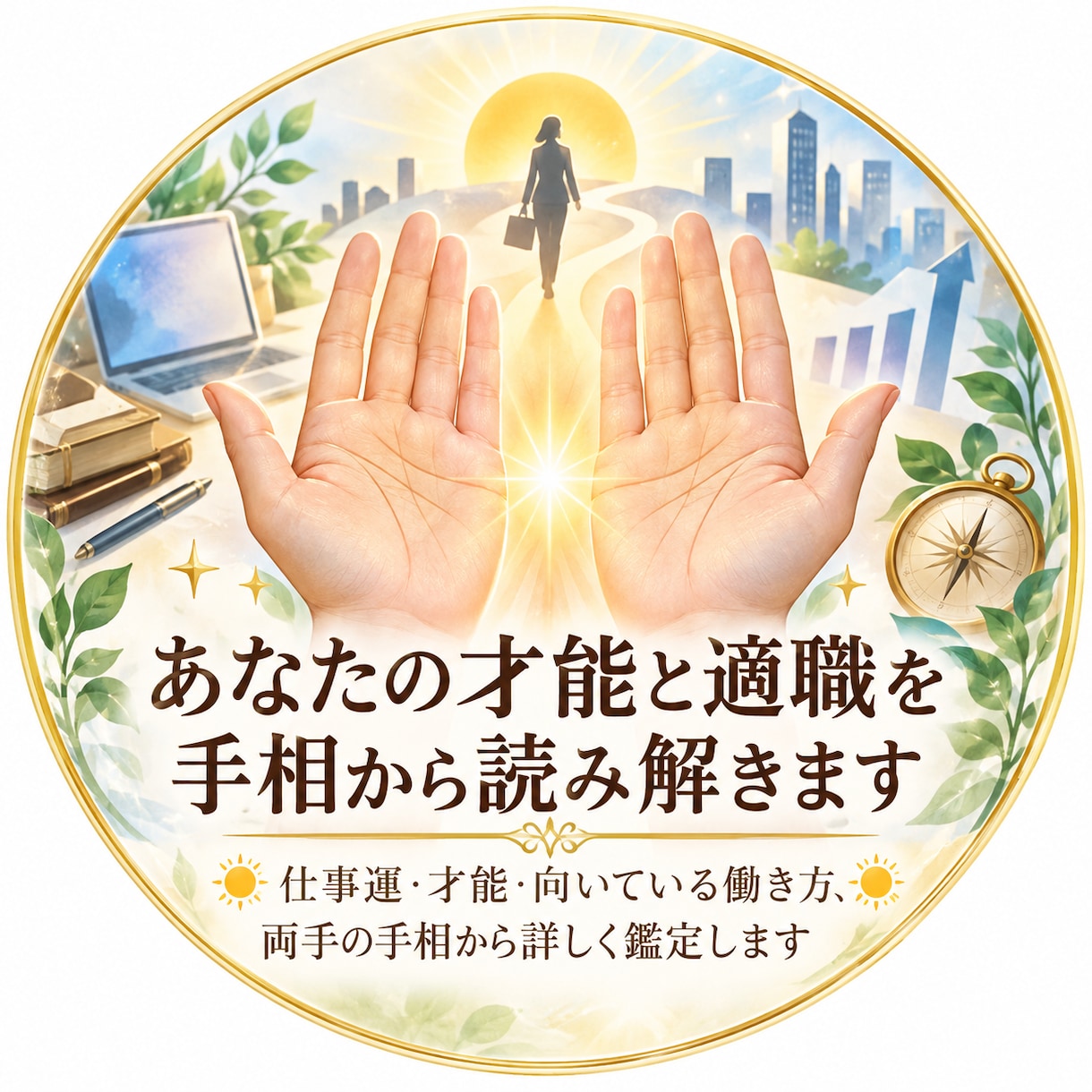 あなたの才能と適職を手相から読み解きます ☀仕事運・才能・向いている働き方を両手の手相から鑑定します☀ イメージ1