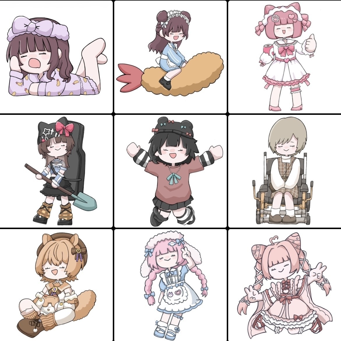 実績100体以上！ゆるいイラストを制作します 商用利用〇 どのようなポーズにも対応しています！ イメージ2