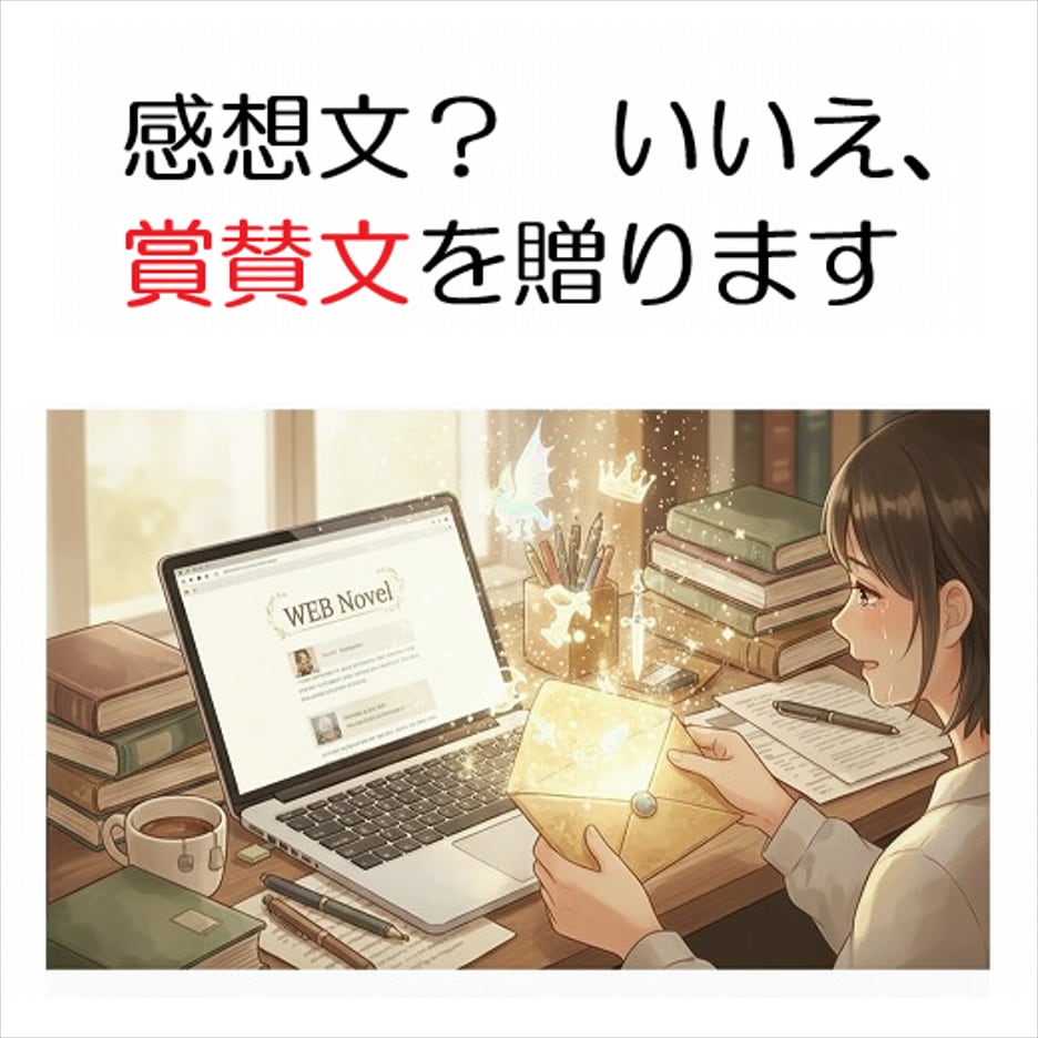 小説家になろう対応！　感想文（賞賛文）を書きます あなたの作品専用の感想文を書きます。 イメージ1