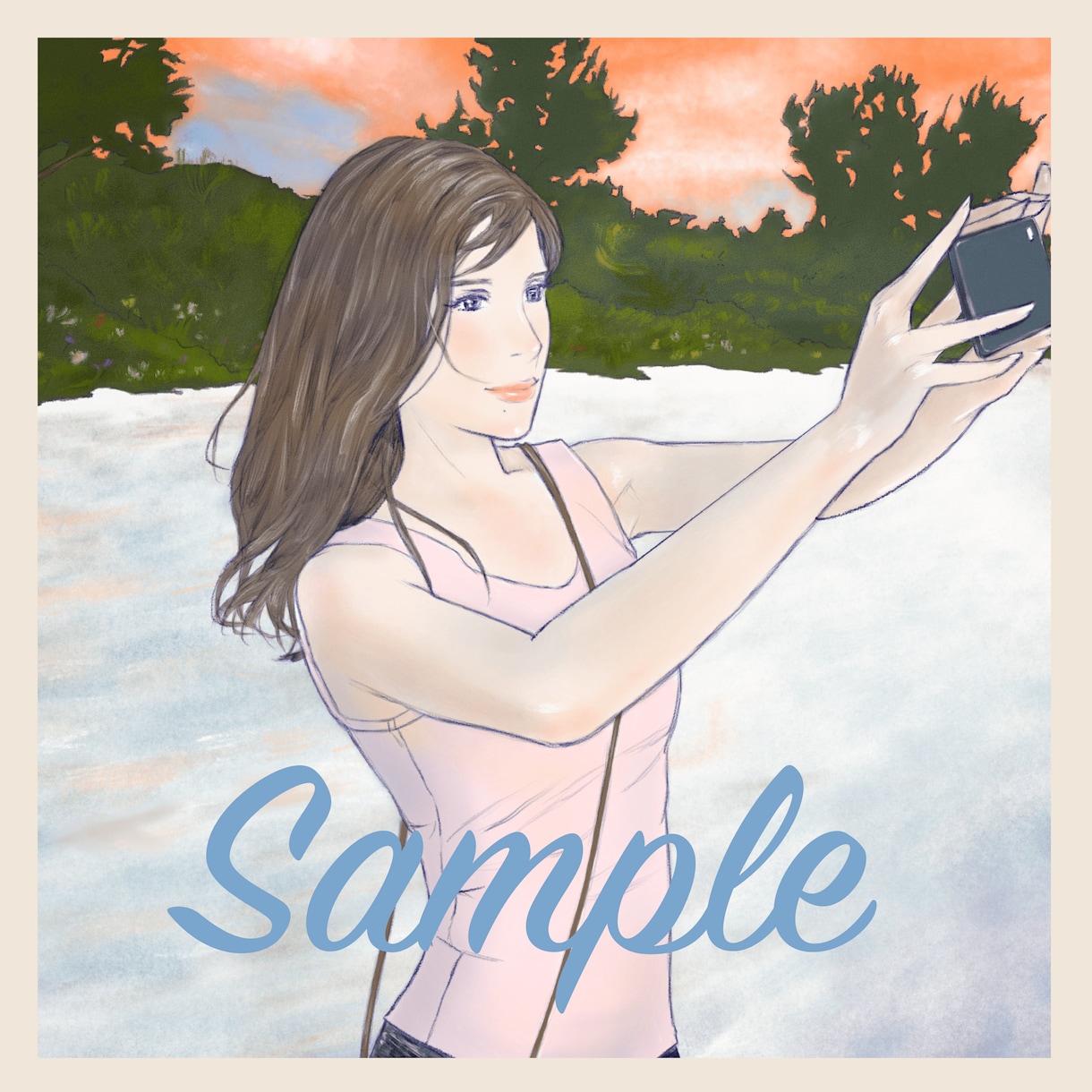 何気にプチプラのあやさんとお揃いになれます SNSアイコンやバナーなど優しいタッチで似顔絵を仕上げます。 イメージ3