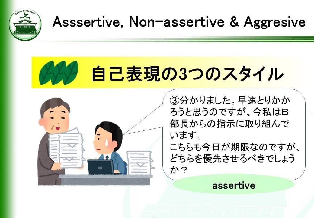 新米管理者の教科書・コミュニケーション編提供します そのままでも使える台本付きパワーポイントデータです。 イメージ8