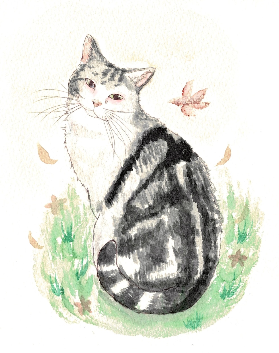 水彩画でわんちゃん、ねこちゃん等イラストをかきます プレゼントやお家での鑑賞、スマホの待ち受けなどにも対応します イメージ6