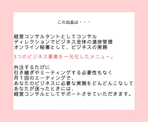 月契約-経営コンサル+進捗管理+秘書　全部します 秘書事業社長、経営コンサル、カウンセラー経験、元起業家経験 イメージ2