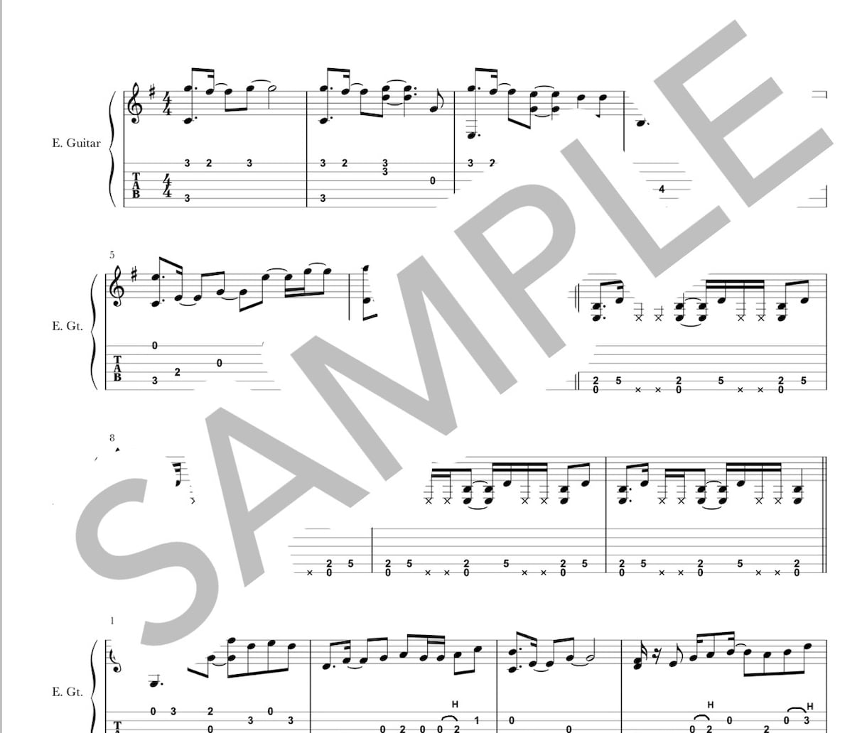 音源よりプロ作成の高精度な【楽譜】作成します 1秒15円〜お見積り♪ギター・ベース・ピアノ他、多数対応♪ イメージ3