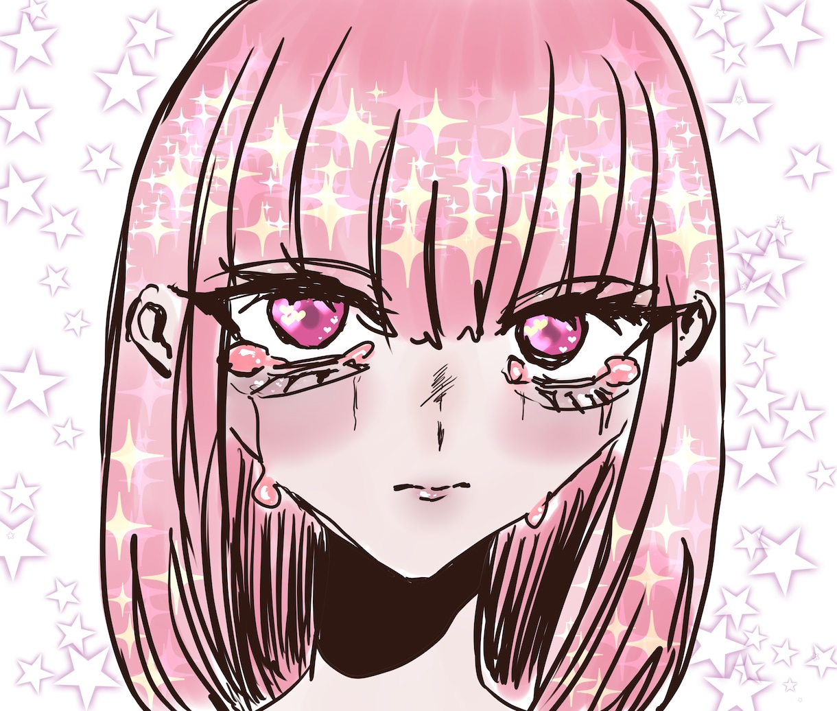 SNSなどで使えるゆめかわいいイラストを描きます 似顔絵、版権絵もOK！かわいい絵柄からクールな絵柄まで対応 イメージ2