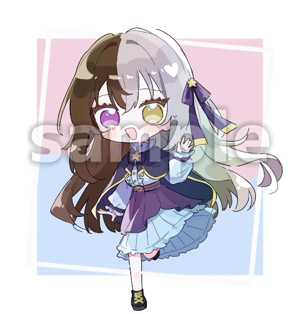 ちょこんとした可愛い女の子のSDキャラ描きます 女の子キャラクターをとっても可愛く描きます♡ イメージ2