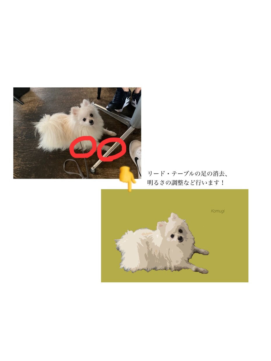 ペットの写真をイラスト風に加工修正いたします ポストカードやグッズに！オンリーワンのイラストを作成 イメージ3