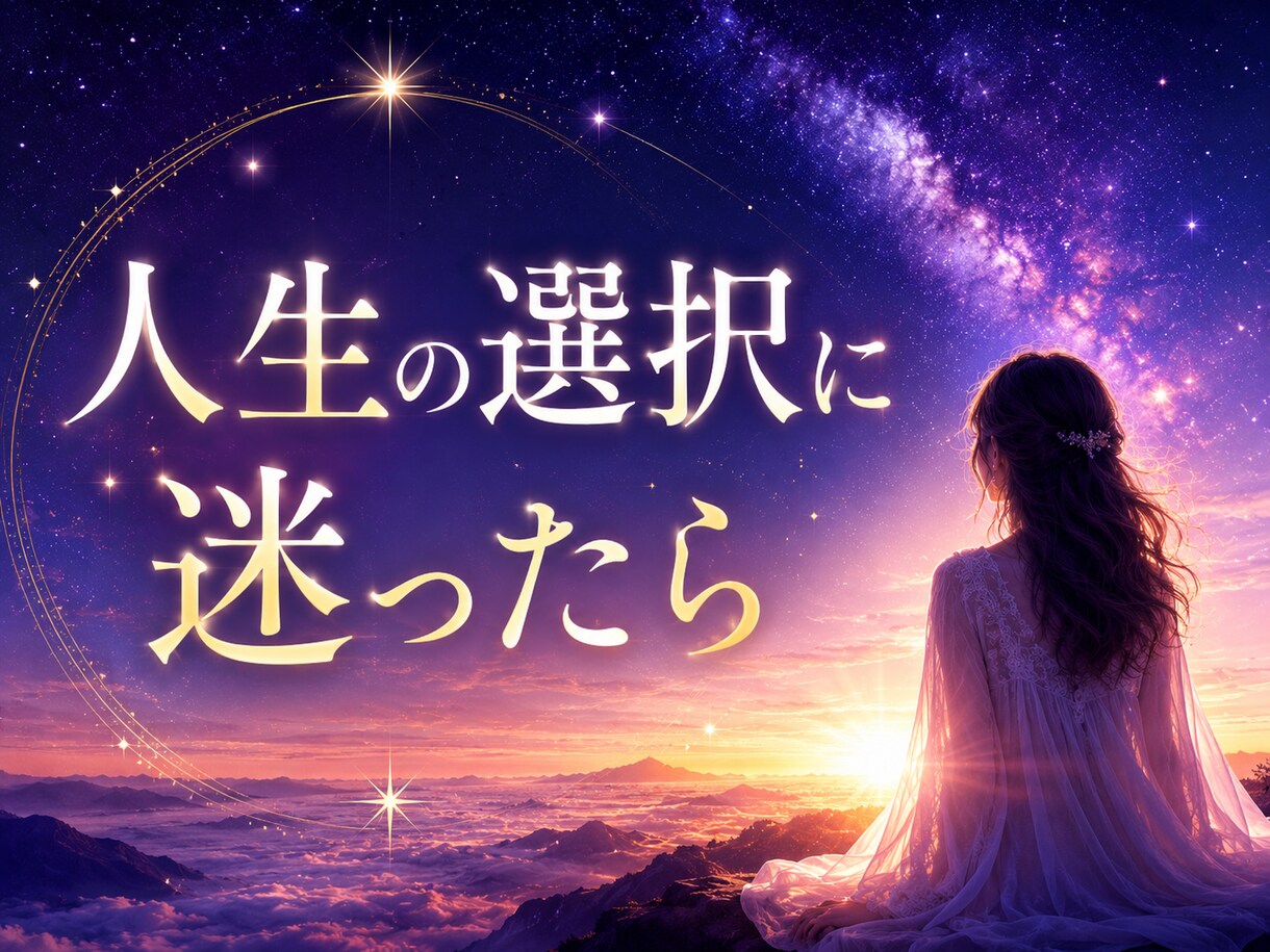 人生の選択に迷った時の答えを一緒に探します 後悔しない選択ができるようサポートします イメージ1