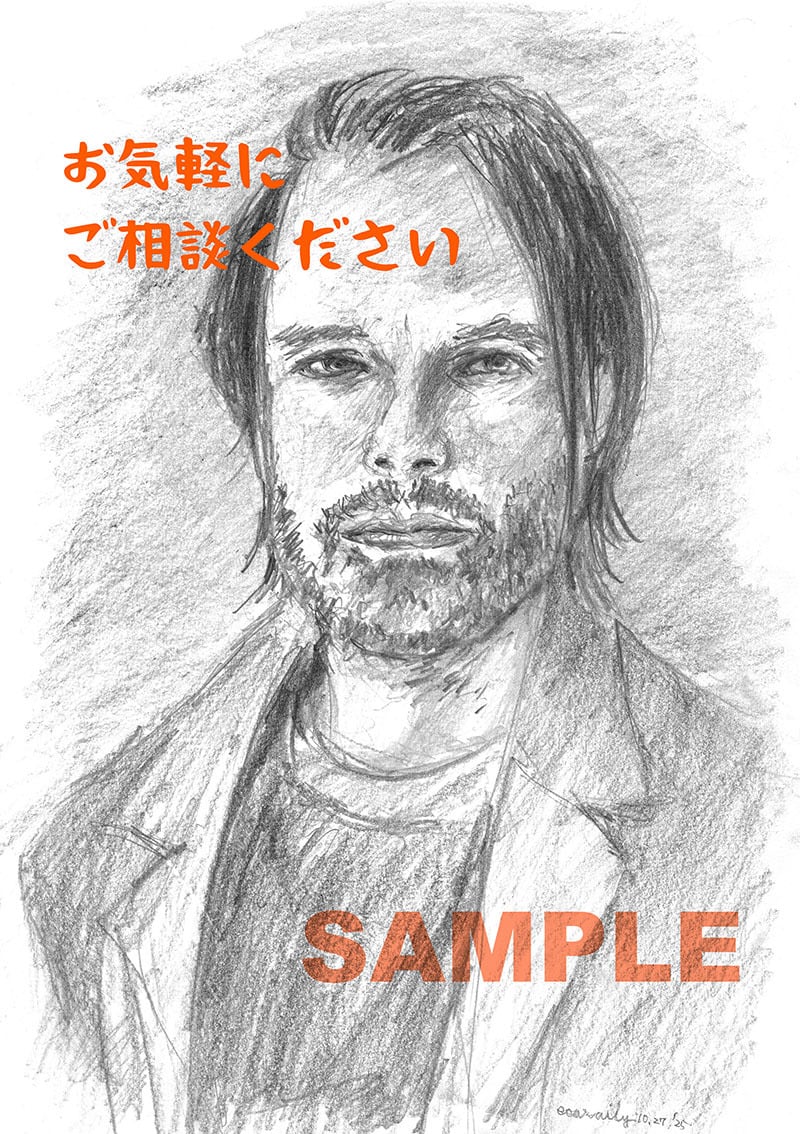 モノクロ似顔絵--温かみのある鉛筆画を描きます 成長の記録や記念日などを鉛筆画で。SNSアイコンにも イメージ4