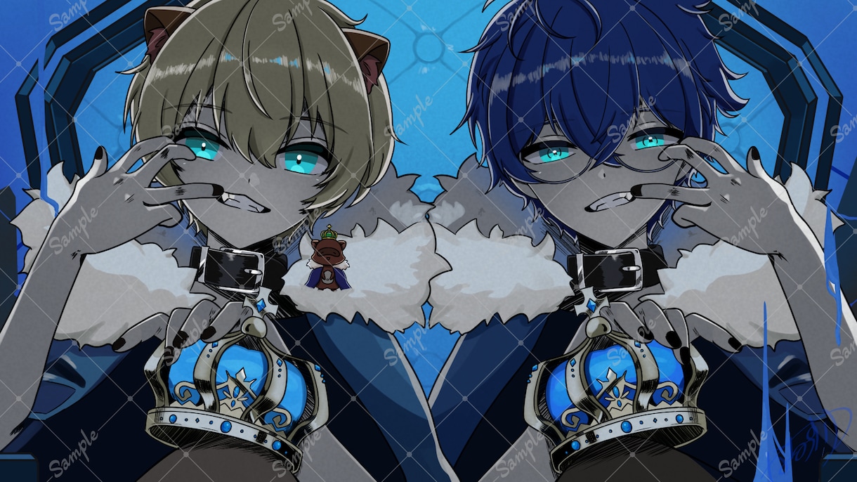 可愛いイラスト描きます SNSアイコン/グッズ/MV用立ち絵/歌ってみた イメージ5