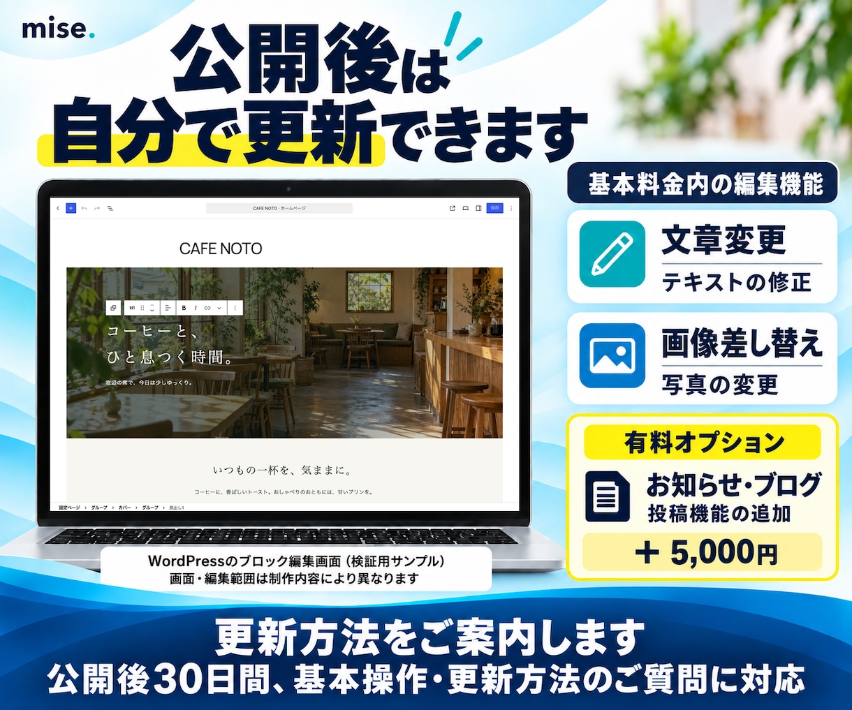 自分で更新できる事業用ホームページを制作します 3ページまで2万円｜文章整理・スマホ対応・公開までサポート イメージ7