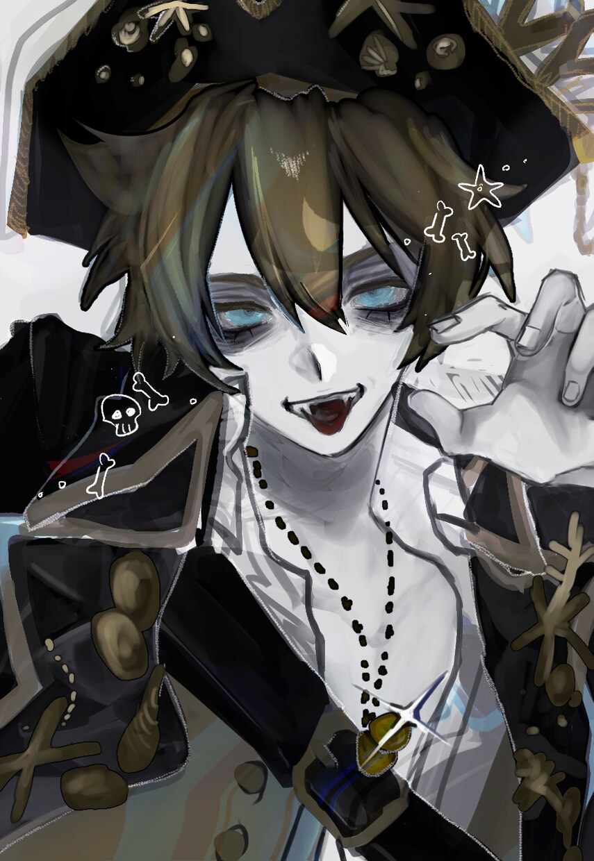 暗めな厚塗りイラスト描きます かっこよさと不気味さを研究しました…♡ イメージ1