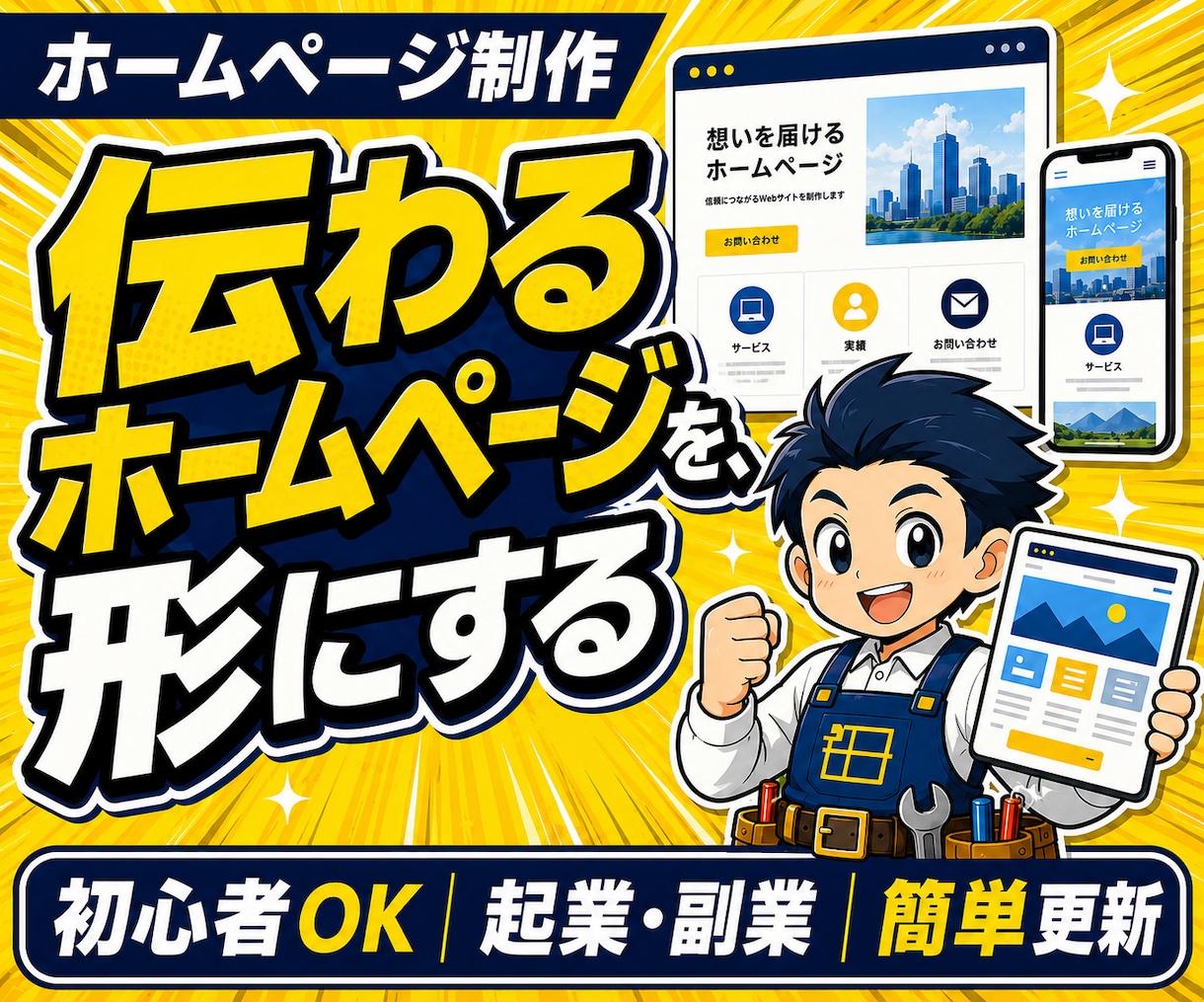 事業の魅力が伝わるホームページを作成します 店舗・企業・個人事業の信頼と集客につながるサイト制作 イメージ1