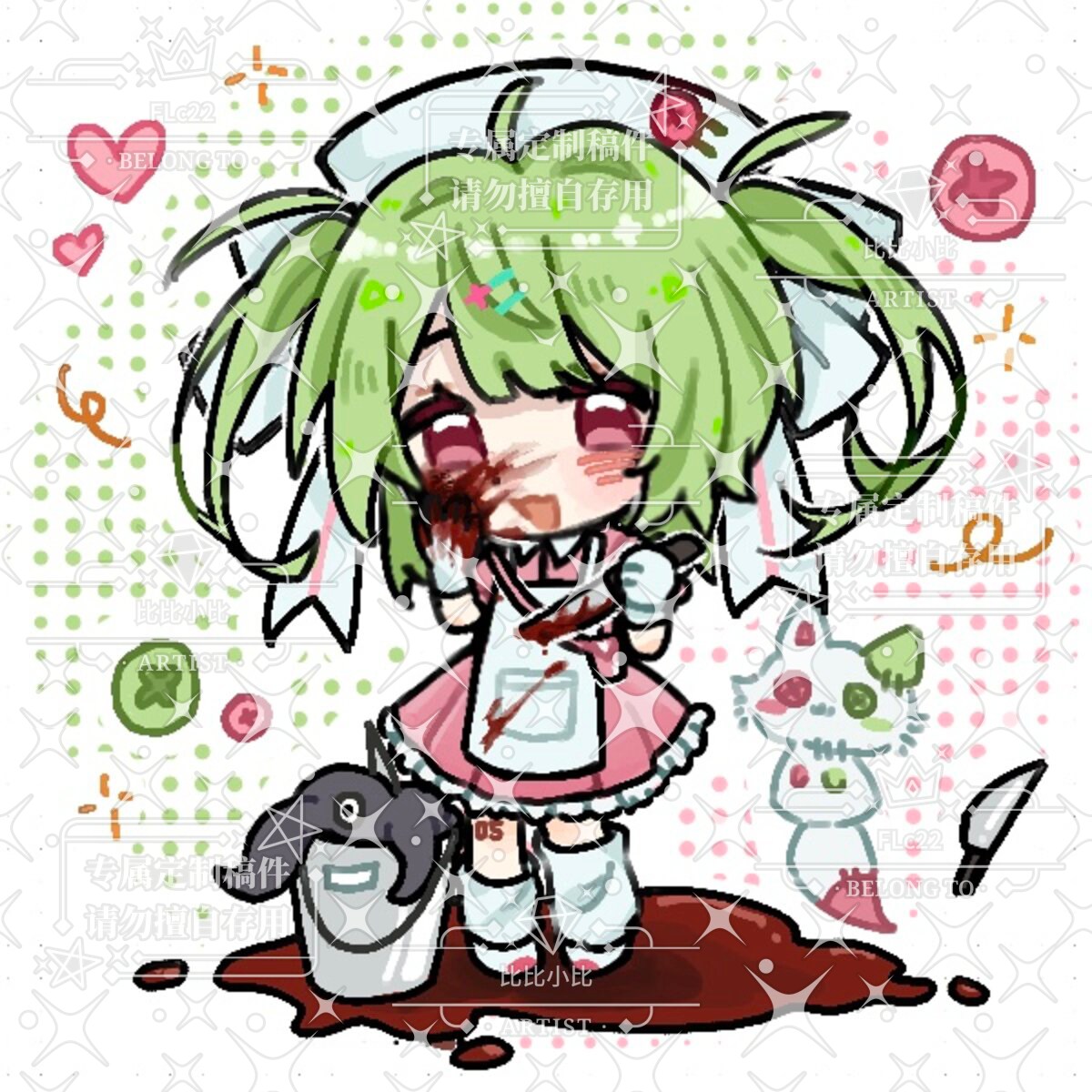 かわいい絵柄でミニキャラを描きます vtuberなどグッズやスタンプとかの商用利用可能です！ イメージ3