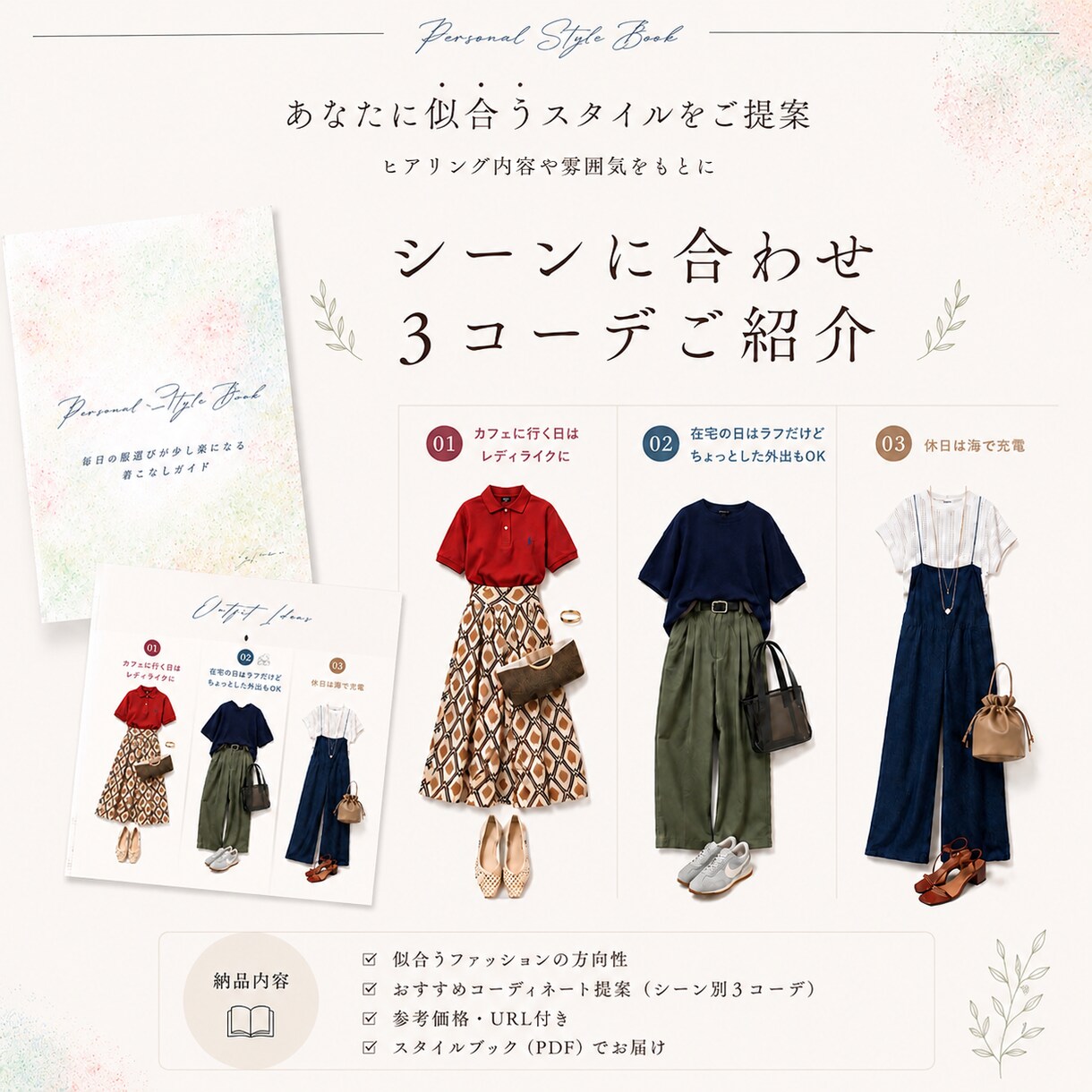 女性限定♪迷わないお洒落を叶えます 心を込めて、あなただけのスタイルブックを作成します。 イメージ1