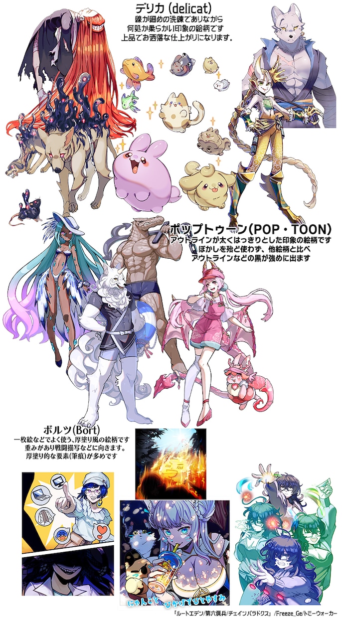 獣人/ケモノ特化　イラスト製作お請けいたします キャラクターのアイコン、立ち絵制作お受けします。 イメージ3