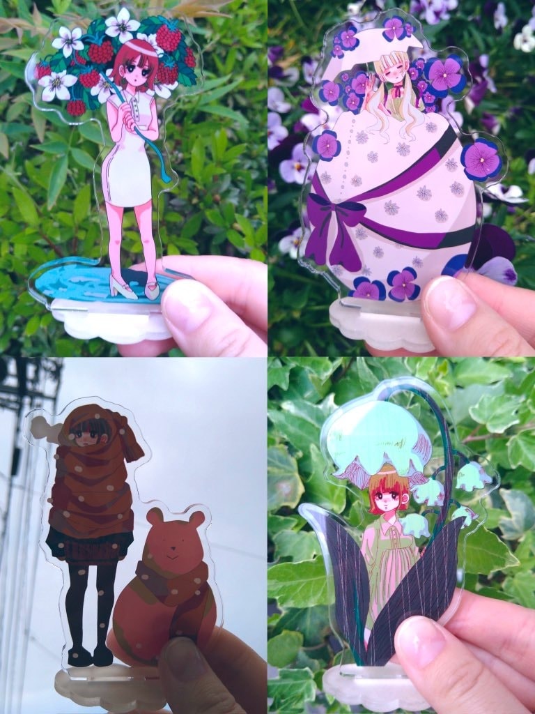 デザインチックなダークな花と女の子描きます 本の表紙や曲のサムネ、CDジャケットなどに！ イメージ9