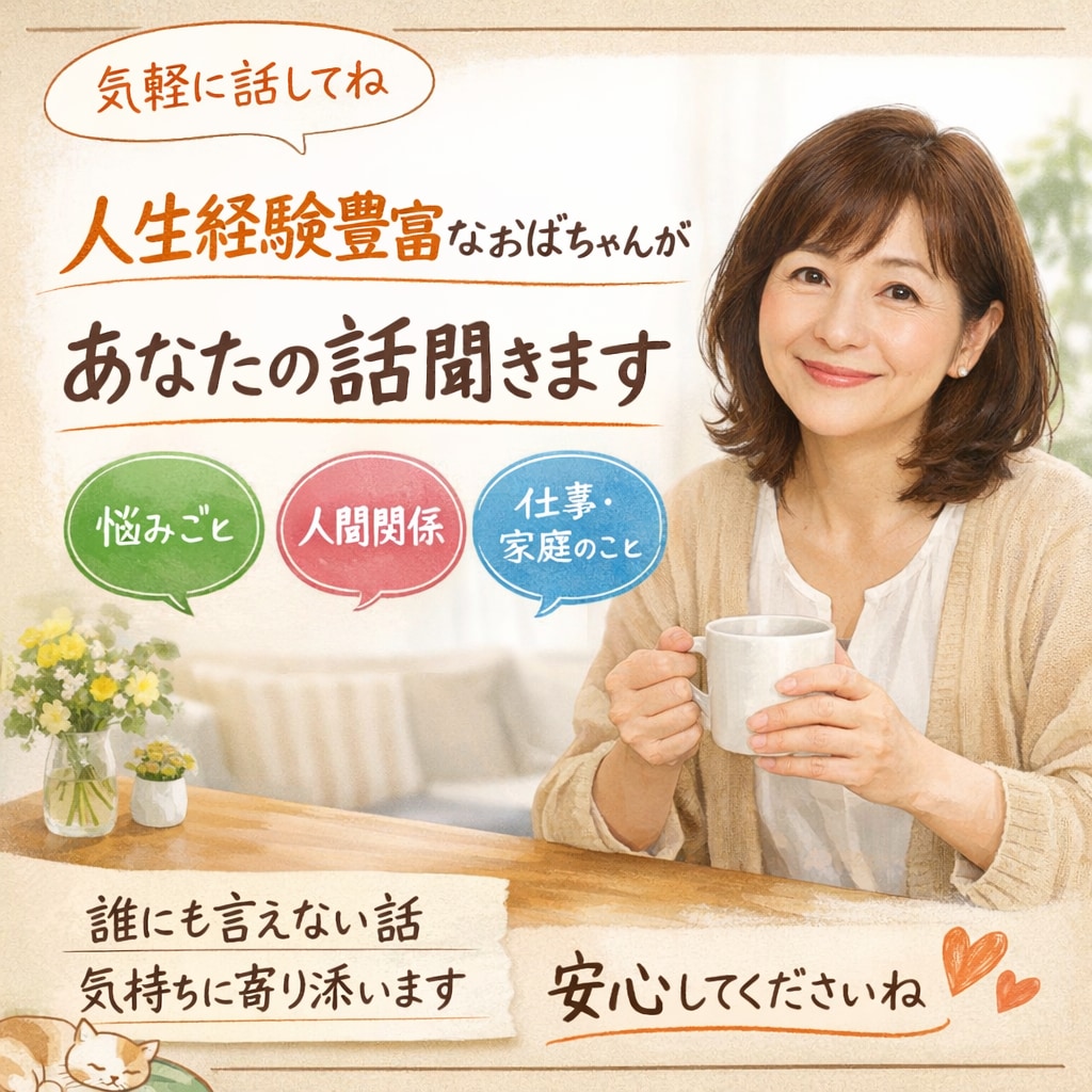 ひ人に言えない悩み、ゆっくりお話し聞きますます 人に寄り添う気持ちを大切にしています。 イメージ1