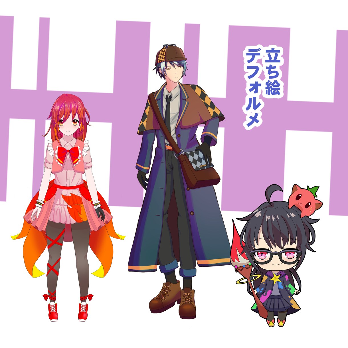 立ち絵イラスト描きます Vtuber用の原画イラスト用にも!(パーツ分けなし) イメージ1