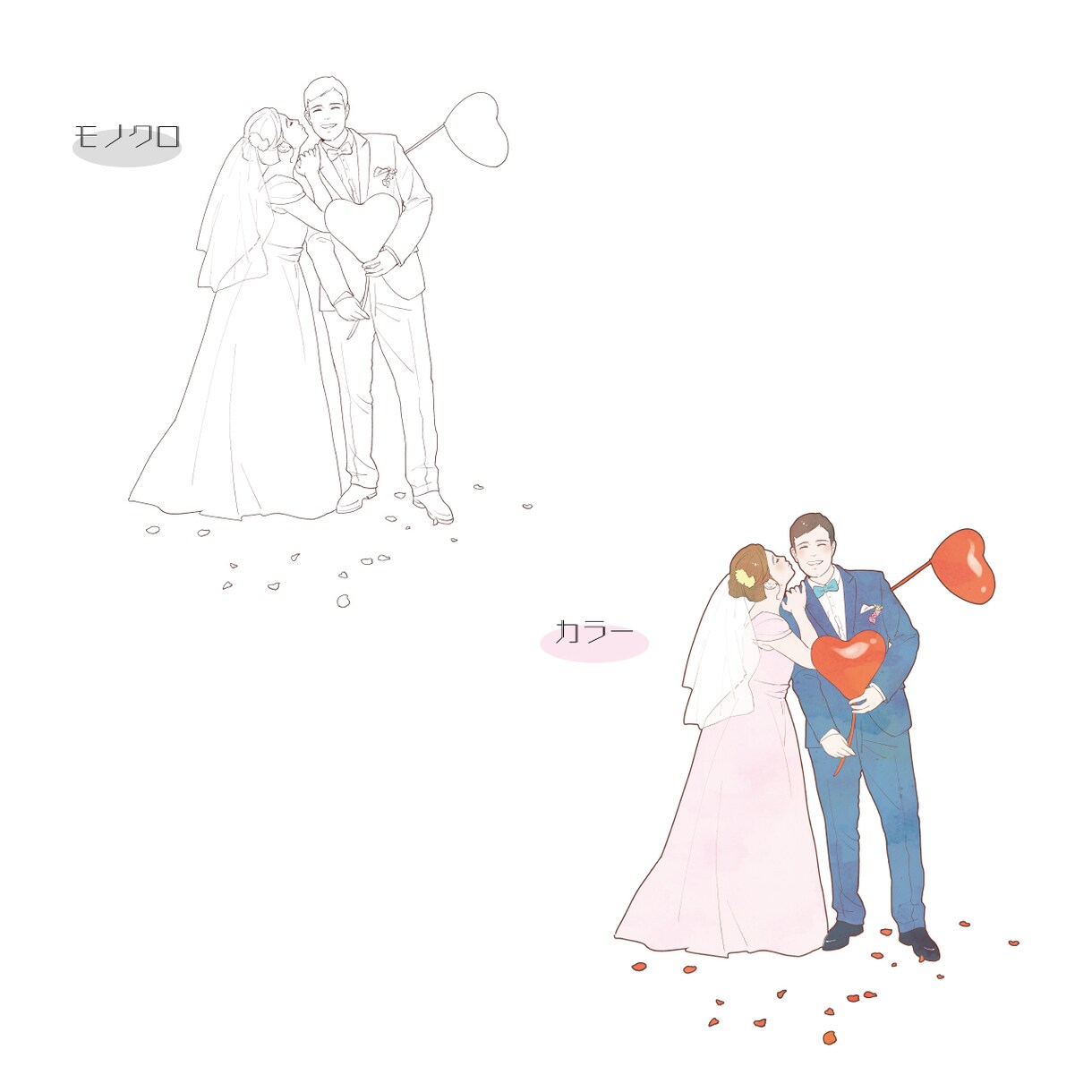 シンプルでやさしいタッチの似顔絵描きます ◎結婚式や誕生日などの記念日に◎家族・子供・赤ちゃん・ペット イメージ5