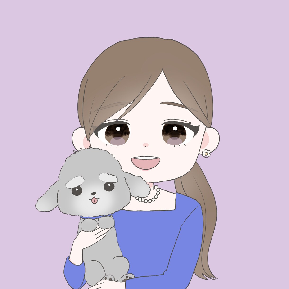 ペット可！かわいいアイコンお描きします ふんわりイラストで素敵なSNSに！ペットとのイラストも！ イメージ2