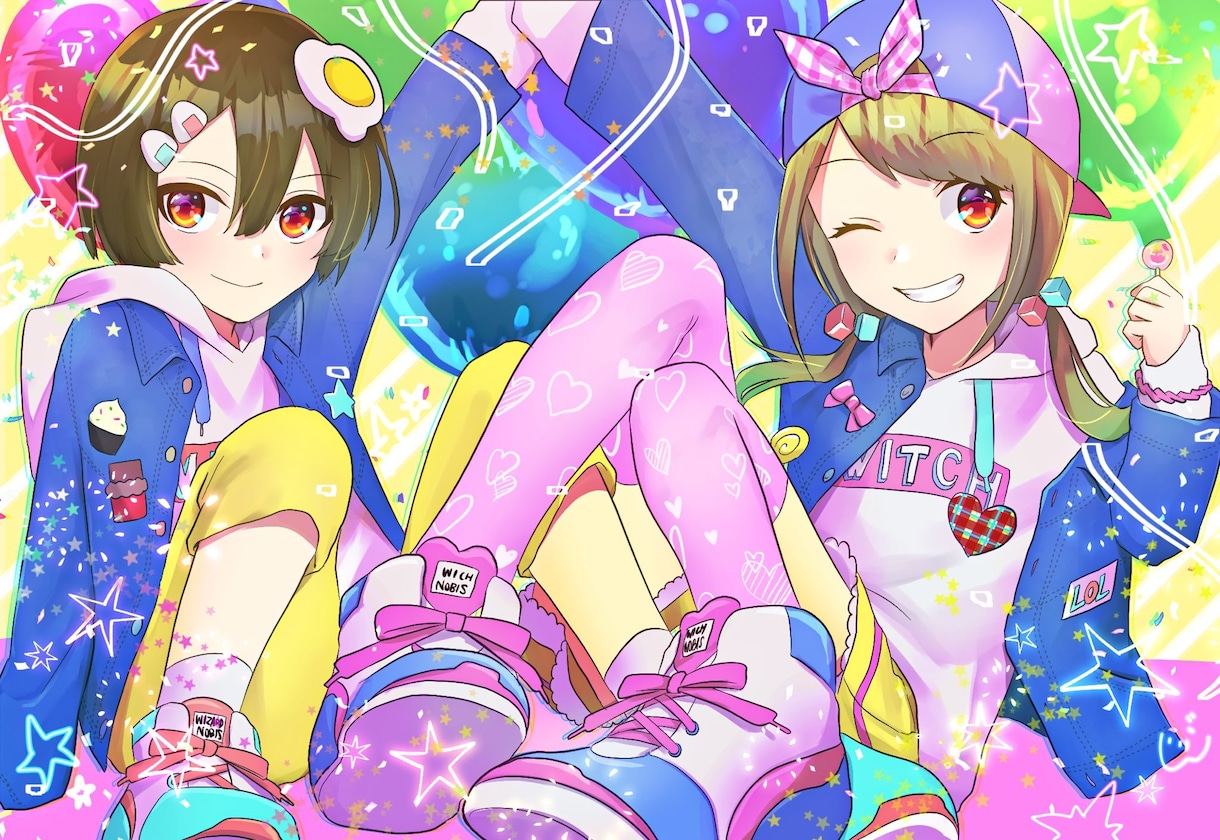 人物の一枚絵描きます アニメチックなイラスト描きます イメージ1