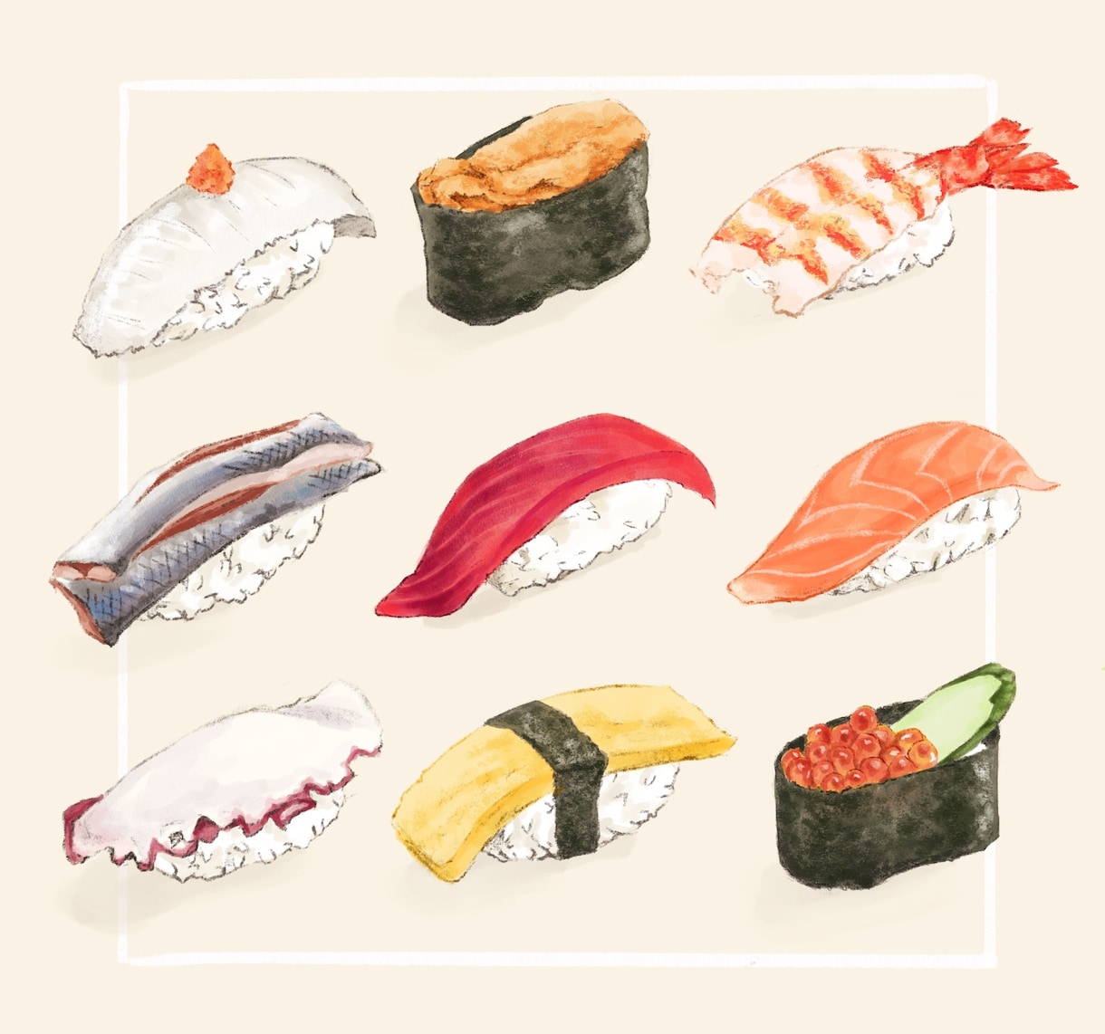 商用◎！リアルで温かみのある食べ物イラスト描きます 水彩で描いたような温かみのある食べ物イラストをお描きします！ イメージ1